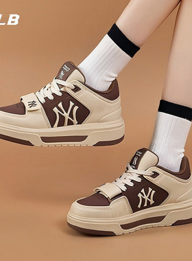 MLB官网NY厚底板鞋男女鞋2025冬季新款情侣休闲鞋运动鞋3ASXW015N
