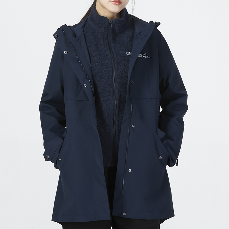 狼爪冲锋衣三合一外套女秋季新款户外保暖抓绒内胆运动服女款夹克