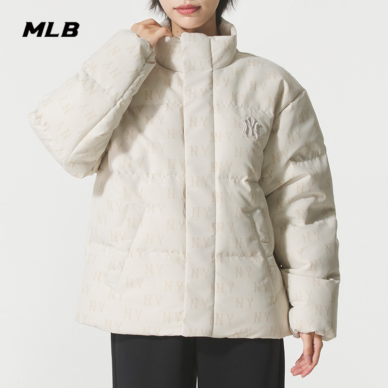 MLB官网保暖羽绒服男女装2025冬季新款立领老花运动外套3ADJM0456