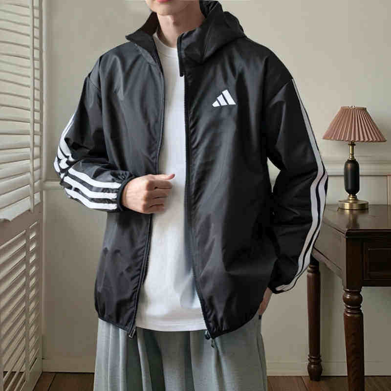 阿迪达斯薄款外套男装2025秋季新款梭织连帽夹克运动休闲防风衣,运动服/休闲服装,运动茄克/外套,淘宝优惠券,粉丝福利购,淘宝优惠卷