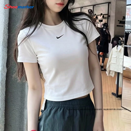 Nike耐克T恤女2026夏季新款官方正品修身白色上衣运动休闲短袖衫