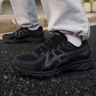 ASICS亚瑟士官方正品男鞋2025冬季新款4E宽楦黑武士跑步鞋休闲鞋