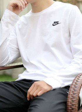 NIKE耐克长袖T恤男装春夏新款跑步运动服圆领打底衫套头衫AR5194