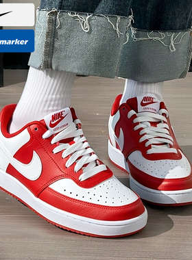 耐克女鞋2025红色新年款COURT 低帮透气时尚休闲运动鞋板鞋DH3158