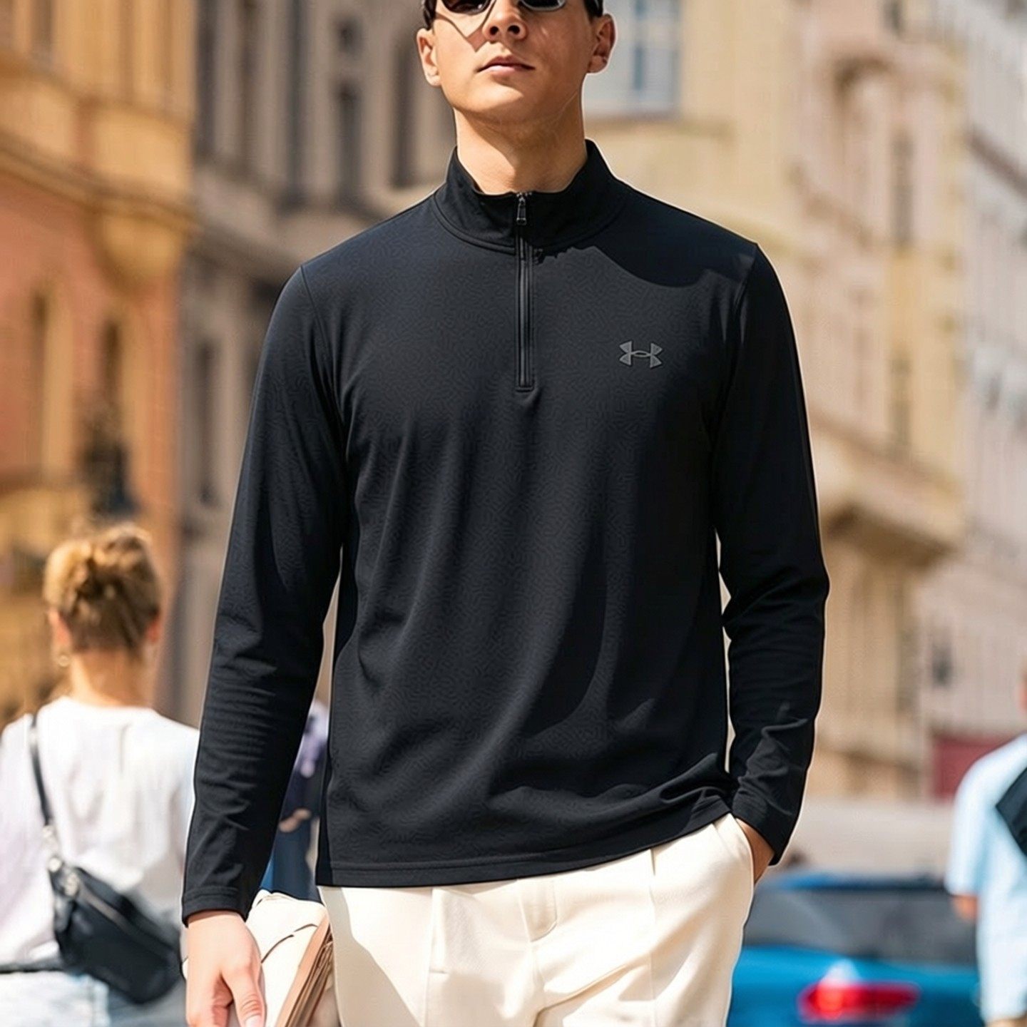 UA安德玛半拉链长袖T恤男官方春季新款运动服跑步训练健身打底衫,运动服/休闲服装,运动T恤,淘宝优惠券,粉丝福利购,淘宝优惠卷
