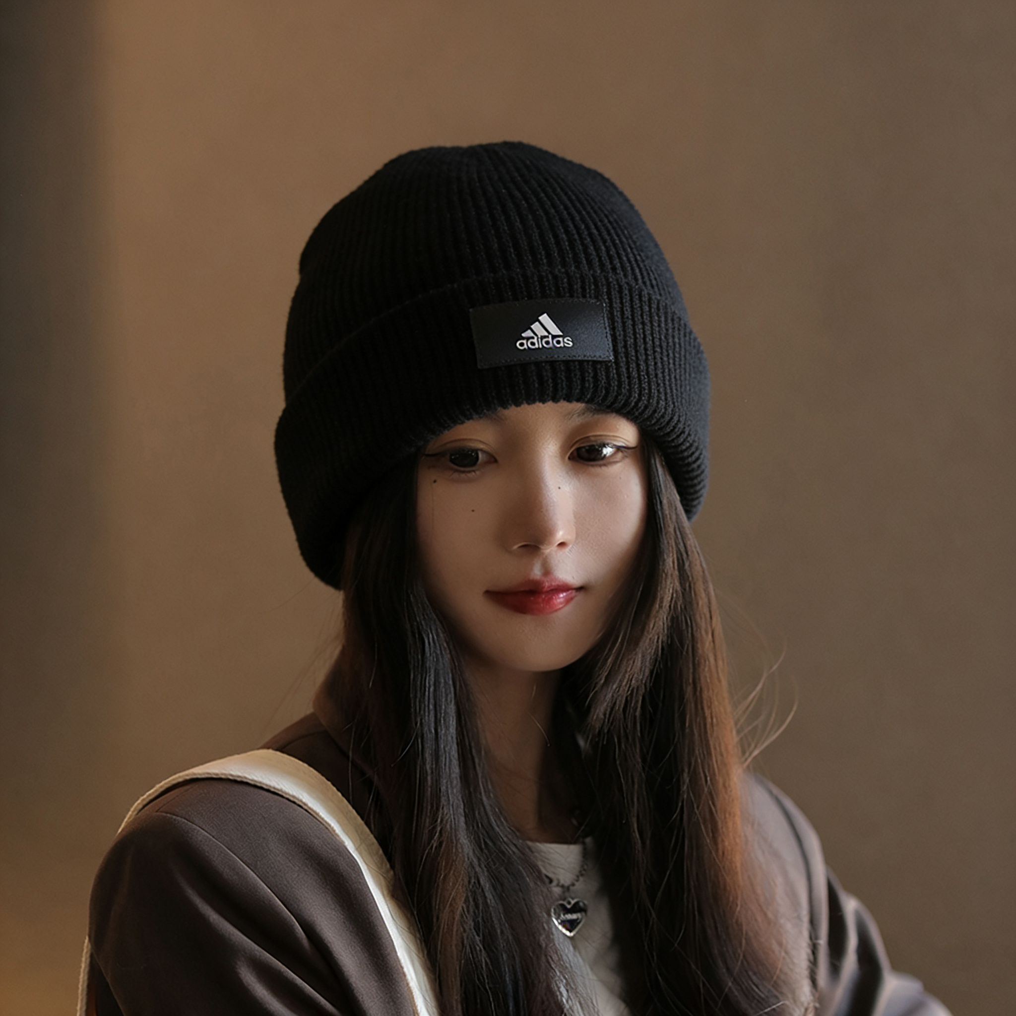 Adidas阿迪达斯毛线帽男帽女帽冬季新款保暖冷帽休闲帽针织帽子