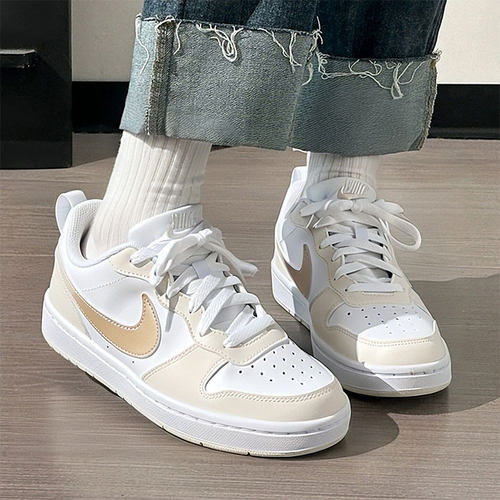 耐克正品女鞋2026新款春季运动鞋NIKE court儿童板鞋女IR5462-100