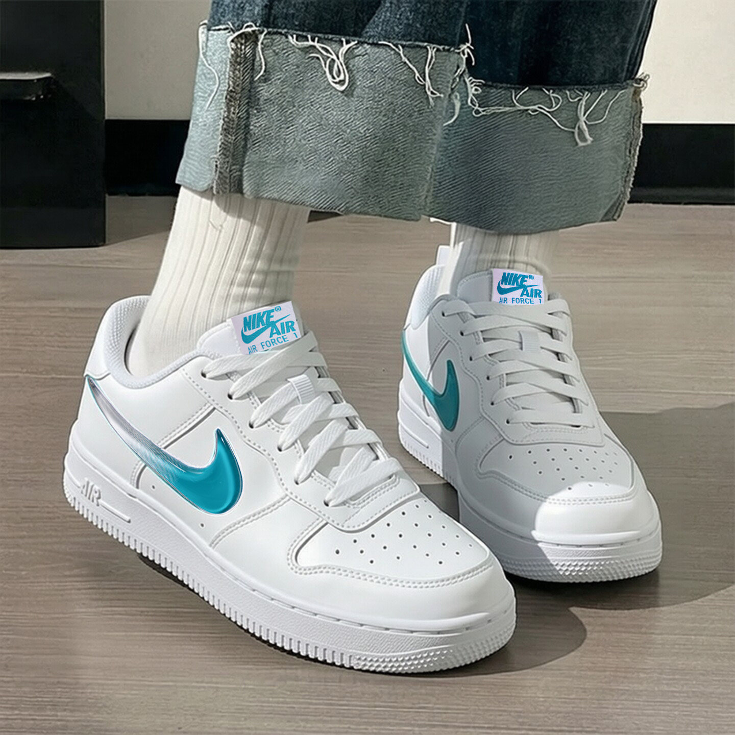 耐克NIKE正品女鞋空军一号小白鞋男女童鞋AIR FORCE 1运动休闲鞋图片