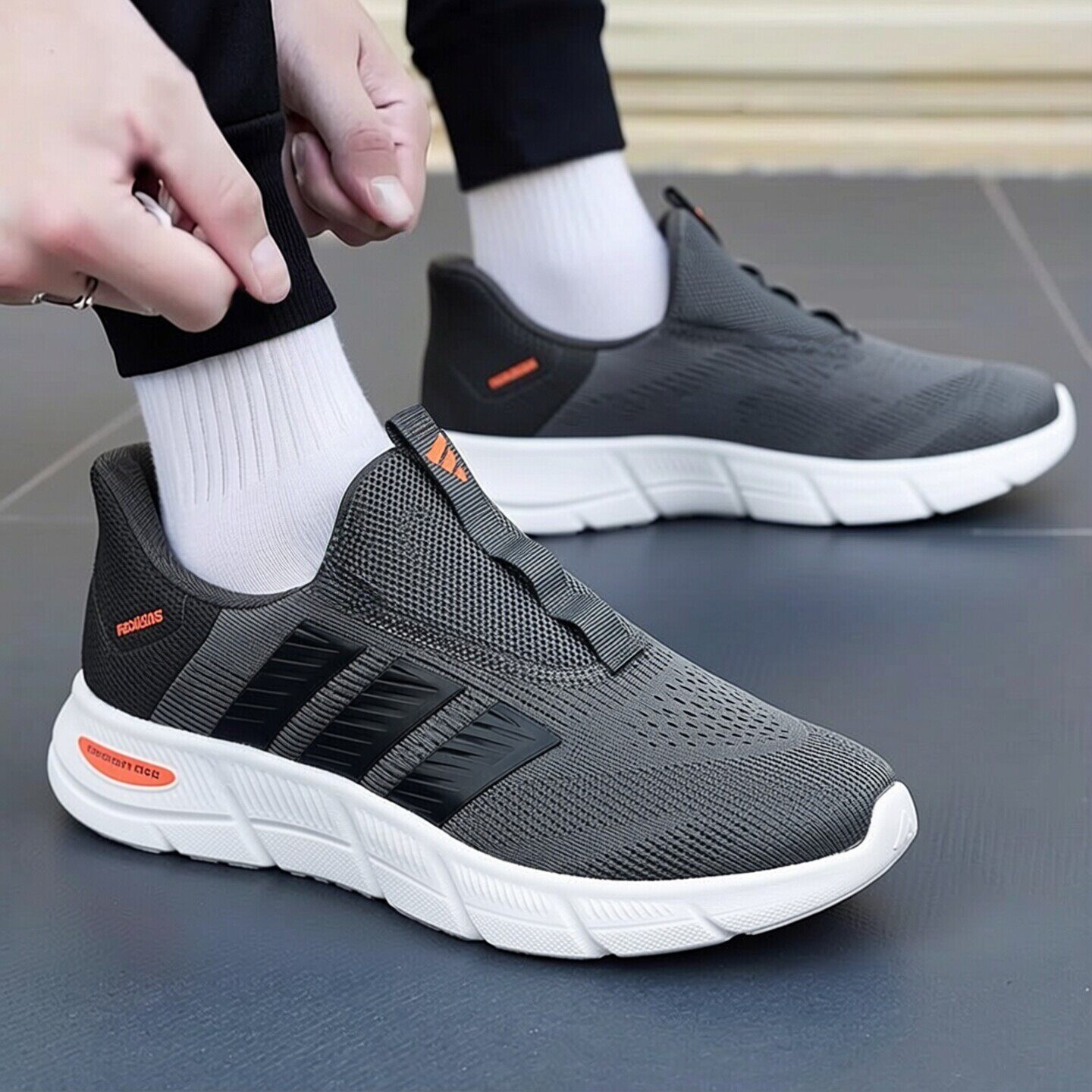adidas阿迪达斯运动鞋一脚蹬穿脱男鞋官方正品2026夏季新款休闲鞋