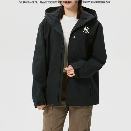 MLB官方NY黑色衣男女装2026春季新款运动服夹克外套3AWJB0361