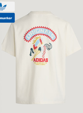 阿迪达斯三叶草KT0713马年新年款T恤男装2026春季新款本命年上衣