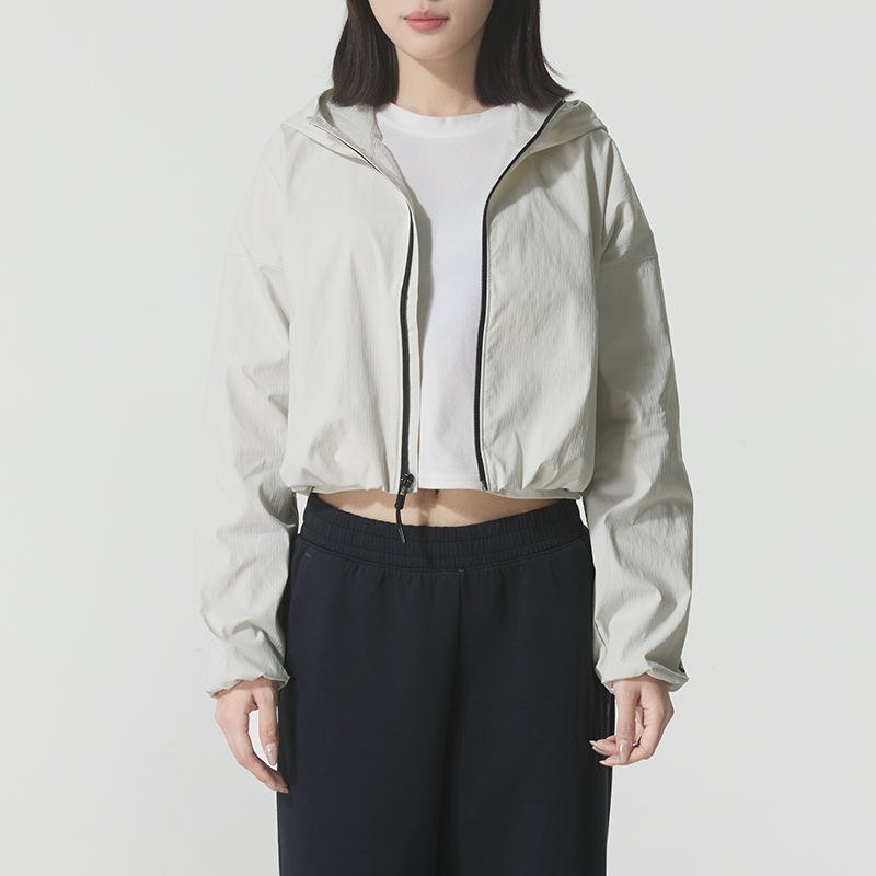 UA安德玛连帽外套女装梭织防风运动服宽松夹克休闲上衣6005967