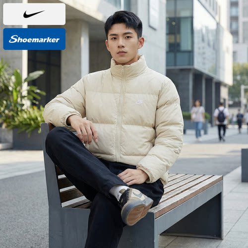 NIKE耐克羽绒服男25冬新款拒水夹克立领外套保暖面包服IB2976-893