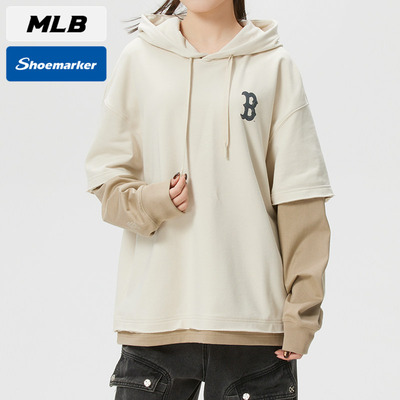MLB官方连帽卫衣男女装2026春季新款运动服宽松套头衫潮3AHDB0661