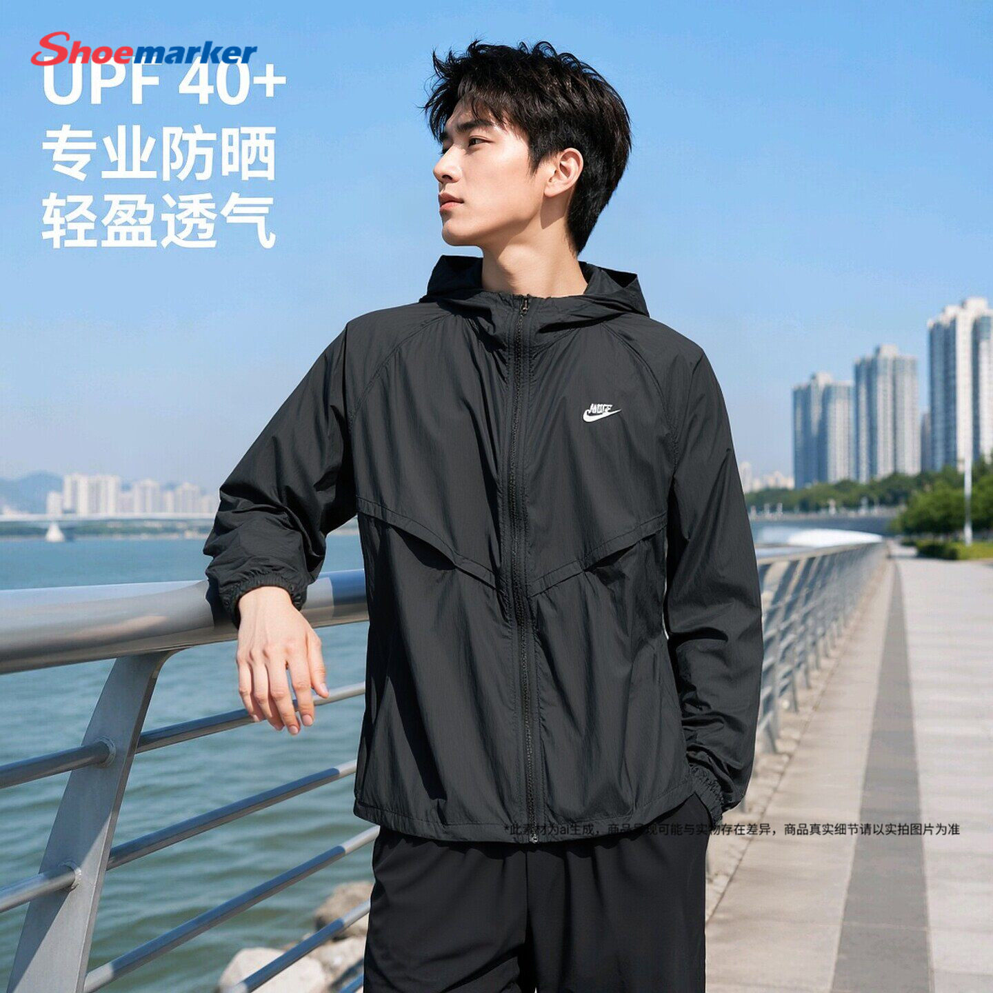 Nike耐克官方正品男款防晒运动外套夏季新款薄款冰丝跑步服上衣图片