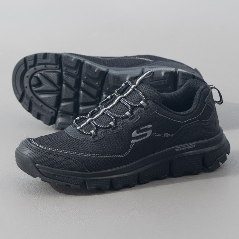 Skechers斯凯奇休闲鞋男鞋新款户外野营徒步鞋缓震运动鞋子