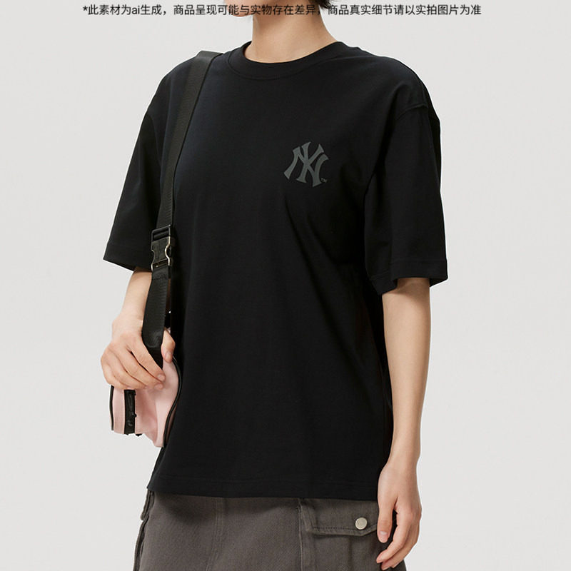 MLB男装女装2026夏季运动服复古老花纽约洋基短袖T恤休闲上衣新款