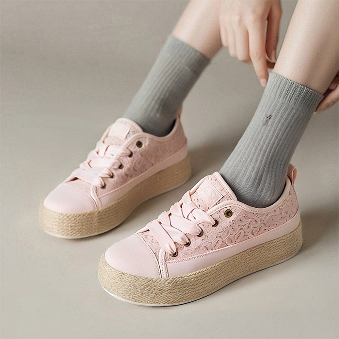 斯凯奇女鞋2026春季新款蕾丝网面透气帆布鞋时尚厚底显高女休闲鞋,运动鞋new,运动休闲鞋,淘宝优惠券,粉丝福利购,淘宝优惠卷