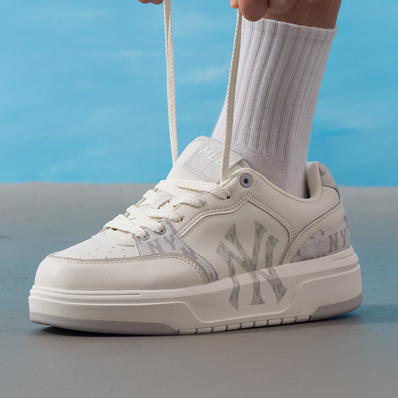 MLB官方男女鞋2025秋季新款NY厚底板鞋运动鞋情侣休闲鞋3ASXM056N