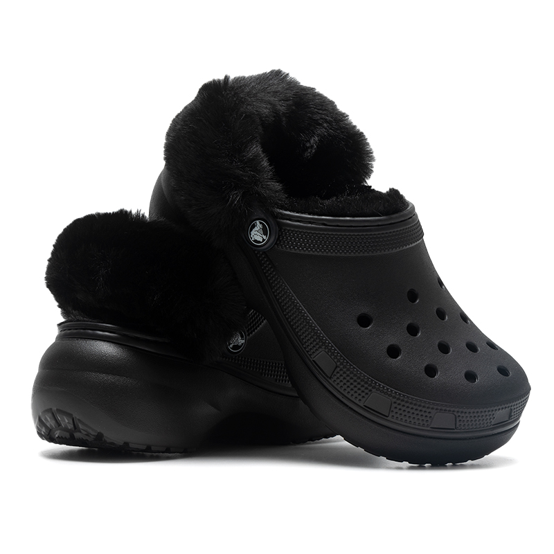 卡骆驰crocs经典云朵暖绒洞洞鞋女2025新款保暖棉拖鞋凉鞋212854