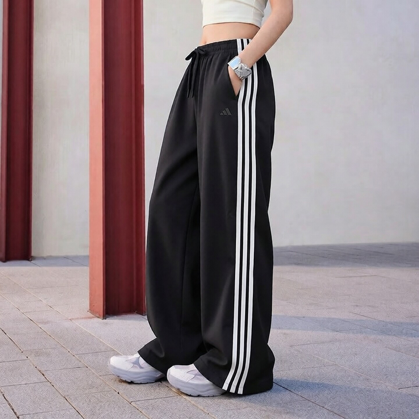 阿迪达斯长裤女裤Adidas官方正品2026新款宽松舞蹈健身舒适运动裤