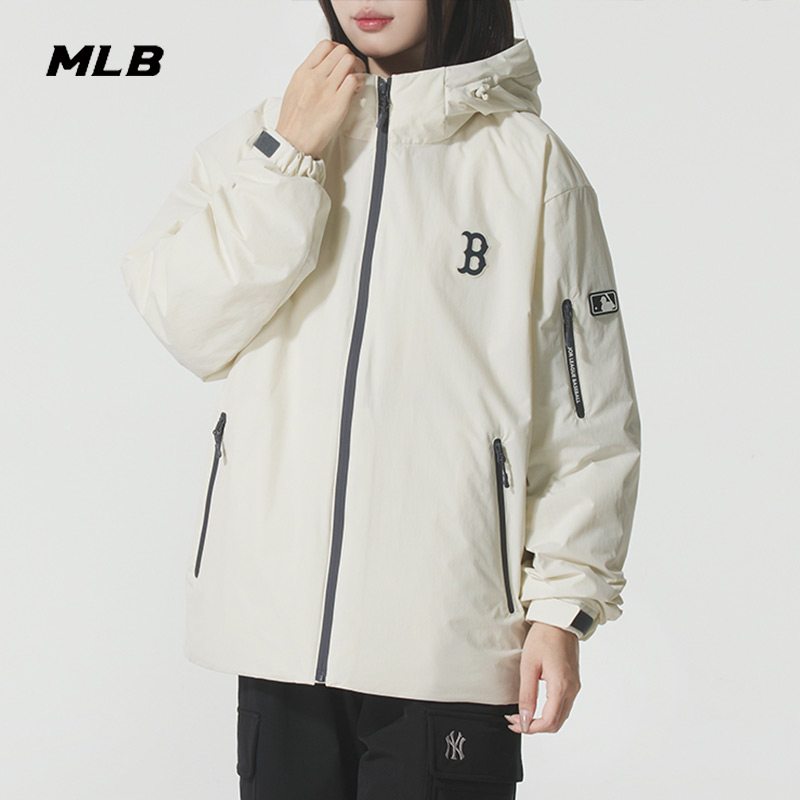 MLB官网保暖羽绒服2025冬季新款男女装宽松运动服外套3ADJB0156