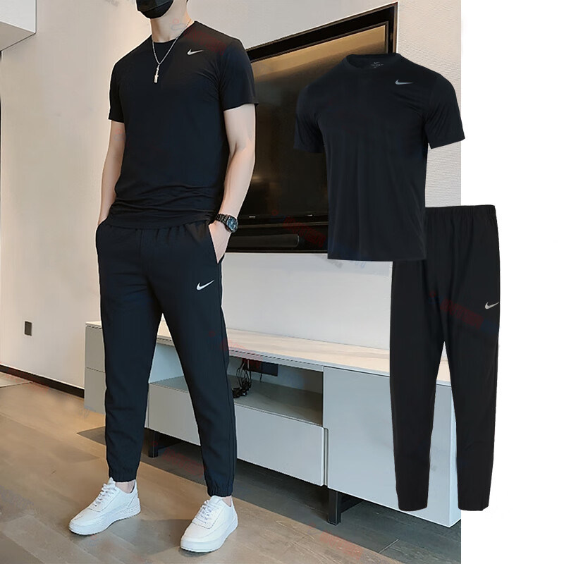 Nike耐克官方训练套装男冬季新款圆领快干T恤短袖休闲长裤运动服,运动服/休闲服装,运动套装,淘宝优惠券,粉丝福利购,淘宝优惠卷
