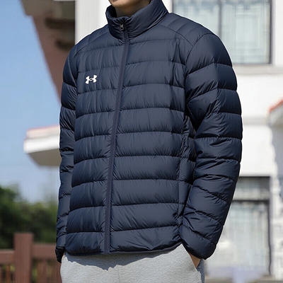 UA安德玛男女情侣款运动服立领休闲服保暖90绒轻薄羽绒服