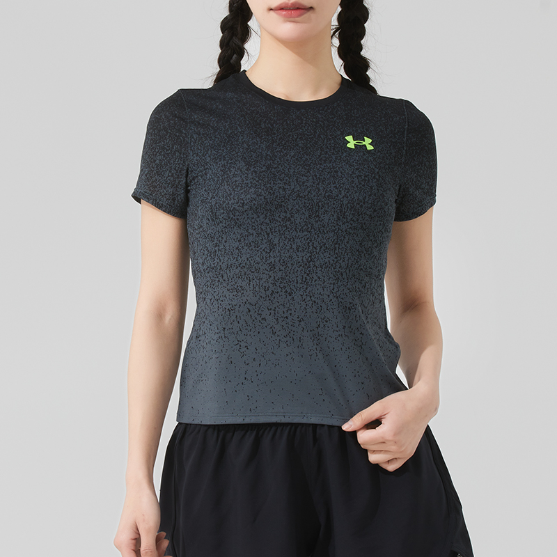 UA安德玛官方女子短袖透气运动服2025春季新款跑步半袖休闲T恤衫