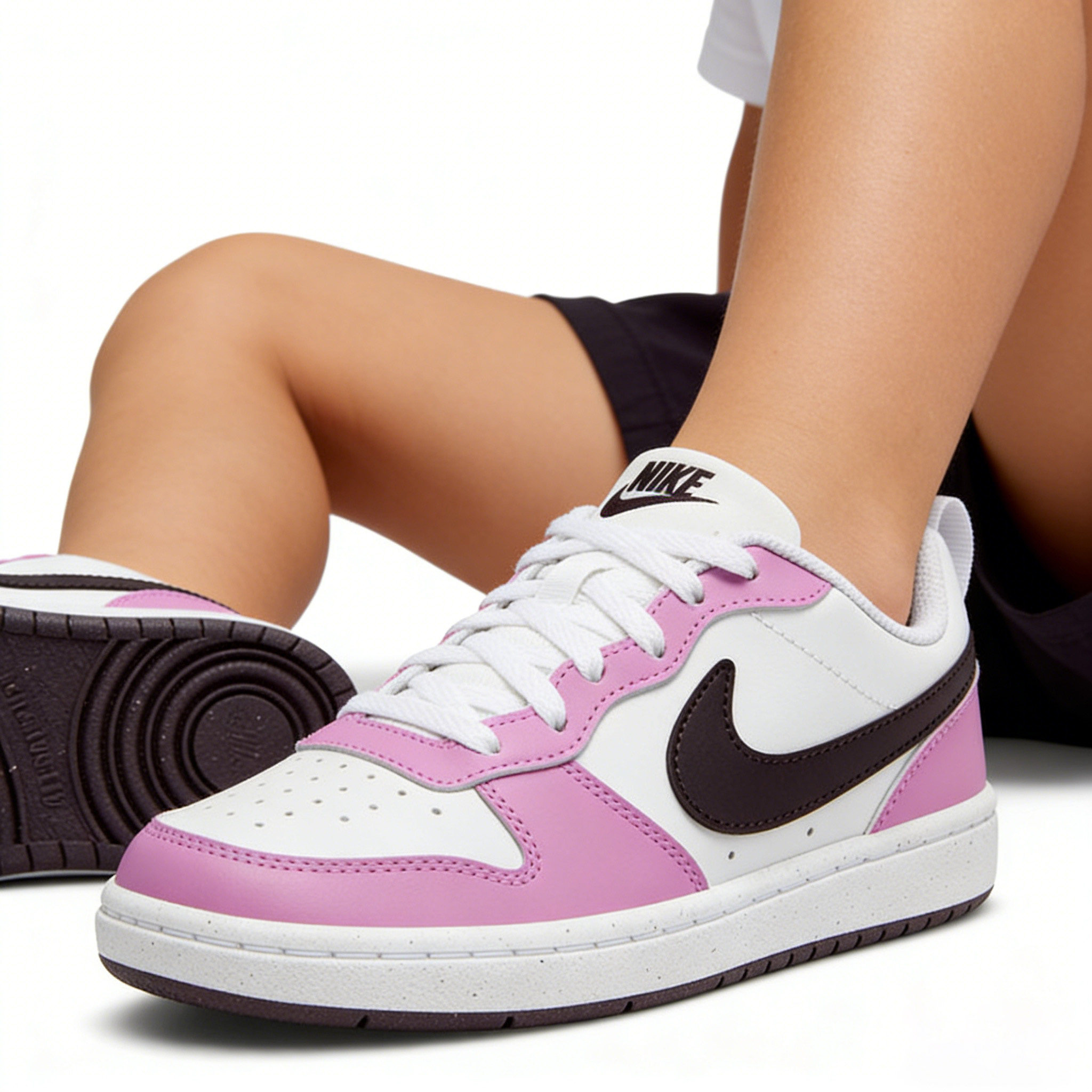 nike耐克春季新款女鞋儿童运动休闲鞋低帮粉紫色court板鞋DV5456,运动鞋new,运动休闲鞋,淘宝优惠券,粉丝福利购,淘宝优惠卷