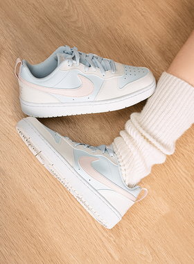 NIKE耐克正品女鞋2026春季新款简约粉蓝色休闲鞋大童鞋板鞋DV5456