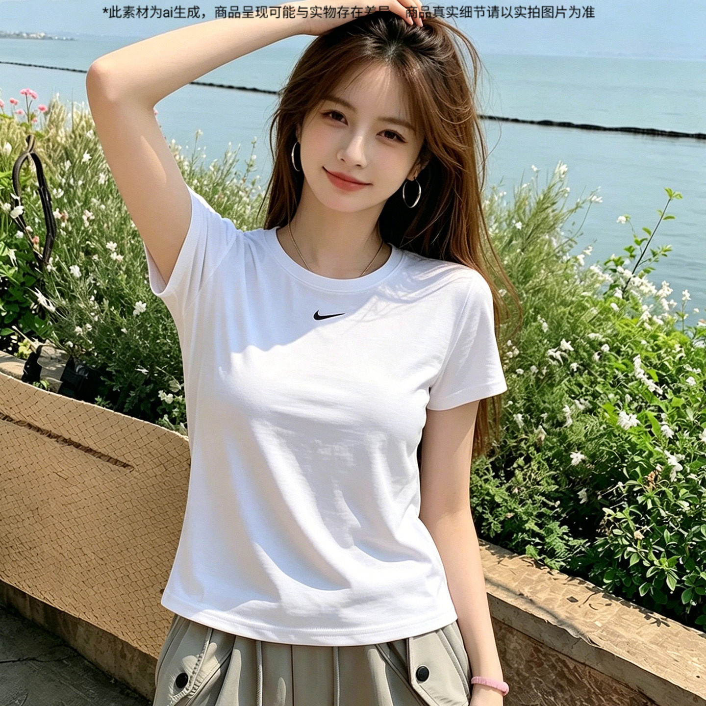 耐克官方正品女款短袖t恤2026新款宽松正肩运动设计感跑步服上衣