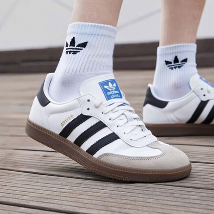 阿迪达斯三叶草女鞋2025新款SAMBA OG休闲板鞋T头德训鞋男B75806