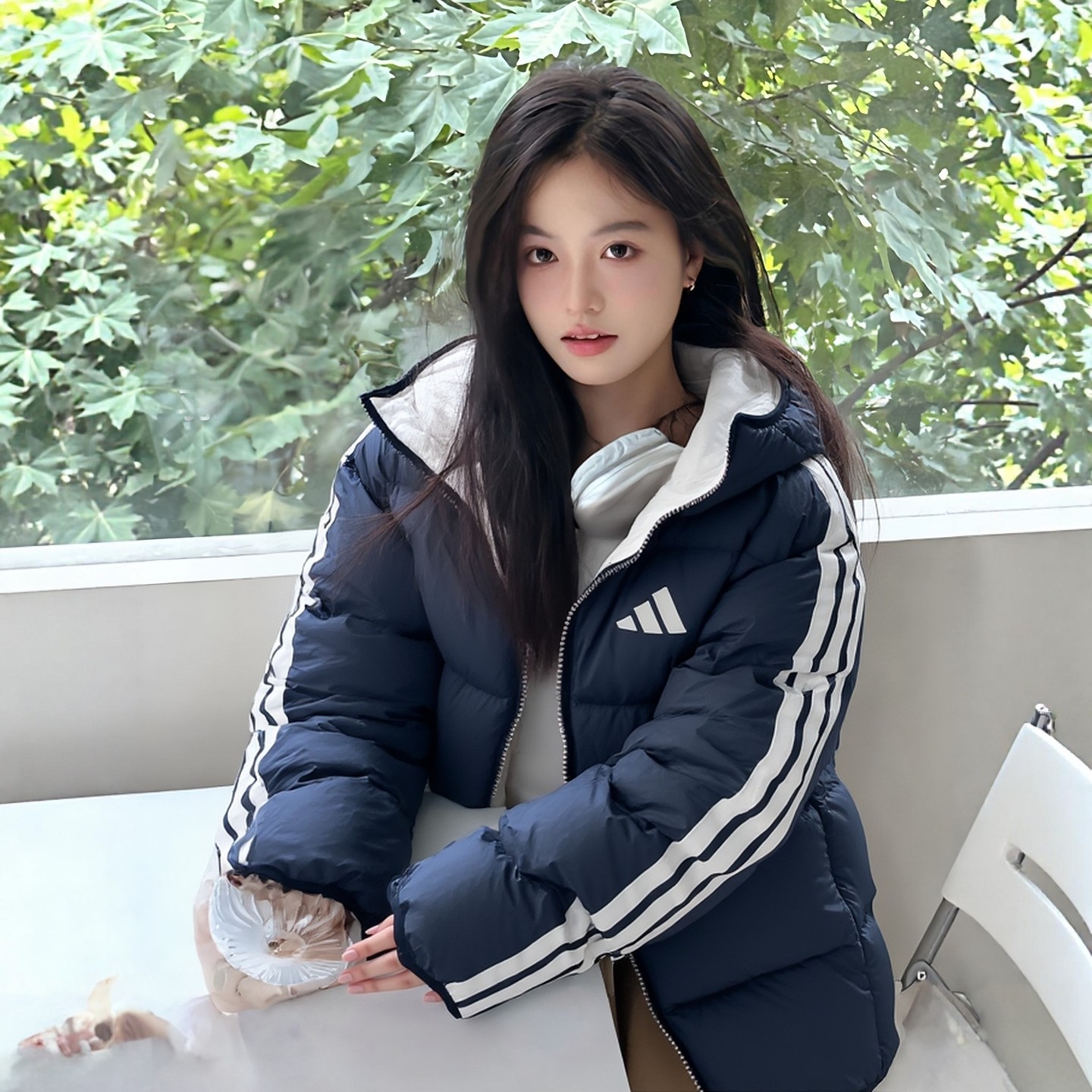 阿迪达斯双面穿羽绒服女冬季新款连帽保暖羽绒外套女装宽松夹克男,运动服/休闲服装,运动羽绒服,淘宝优惠券,粉丝福利购,淘宝优惠卷