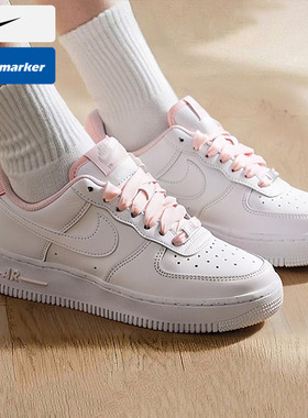 nike耐克秋季女鞋AF1空军一号运动粉色丝带休闲鞋板鞋HV4403-601