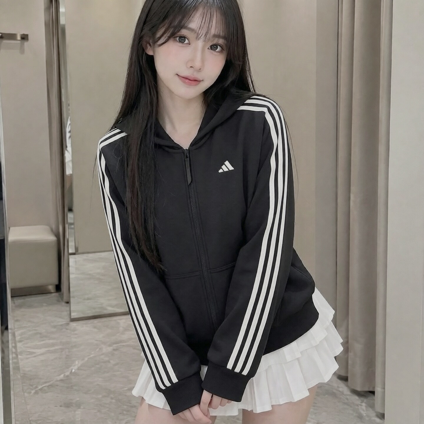 阿迪达斯女装夹克官方正品女款上衣运动服2026新款春秋季加绒外套