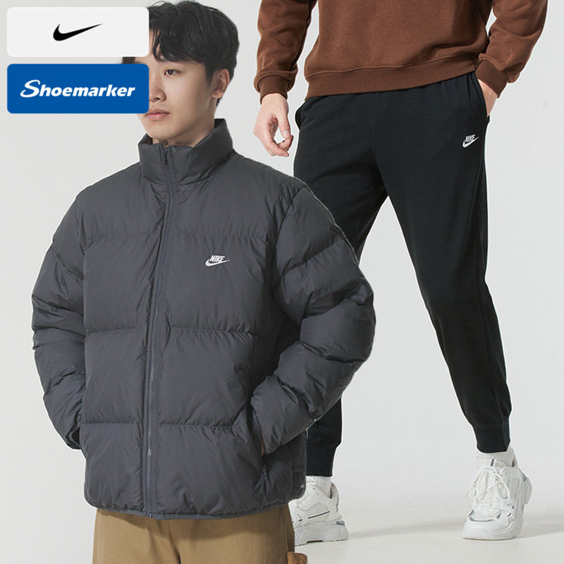 NIKE耐克运动套装男装秋冬新款保暖羽绒服棉羽外套束脚裤长裤卫裤