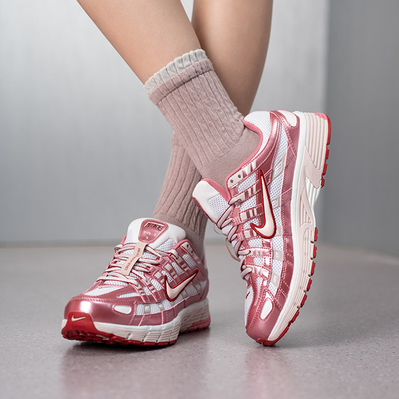 耐克女鞋2026春季新品P-6000透气舒适复古跑鞋风老爹鞋IO3496-100,运动鞋new,运动休闲鞋,淘宝优惠券,粉丝福利购,淘宝优惠卷