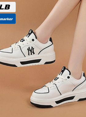 MLB官网NY厚底板鞋男女鞋2025新款运动鞋白色低帮休闲鞋3ASXCBS4N
