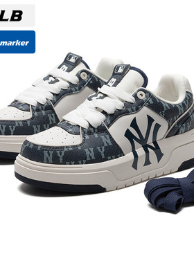 MLB官方NY老花厚底板鞋男鞋2025新款女复古休闲鞋运动鞋3ASXCLD4N
