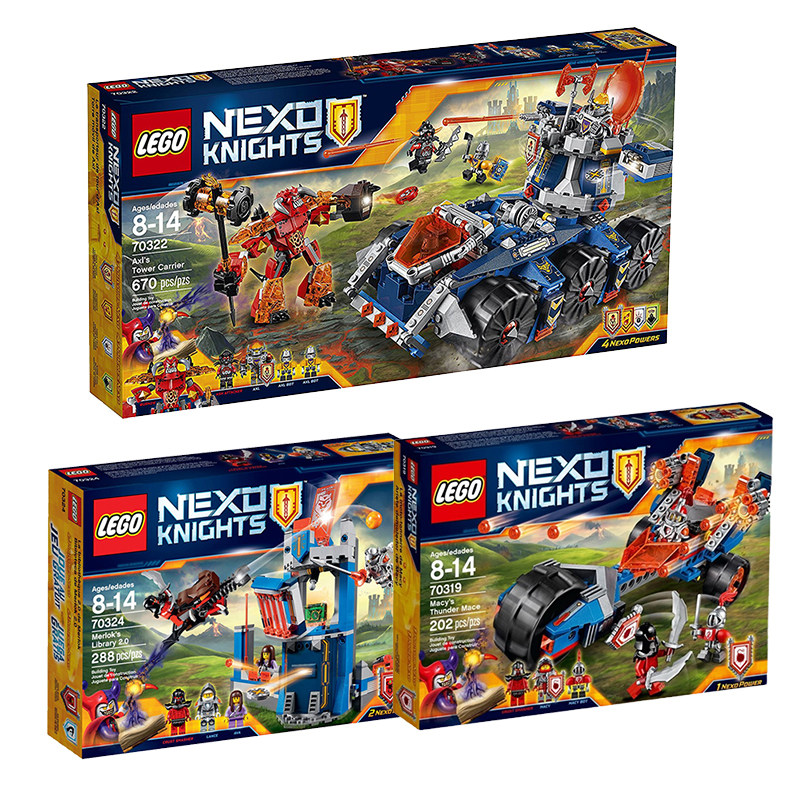 LEGO乐高骑士团70319/70322/70324梅西的雷霆12连发冲锋车积木
