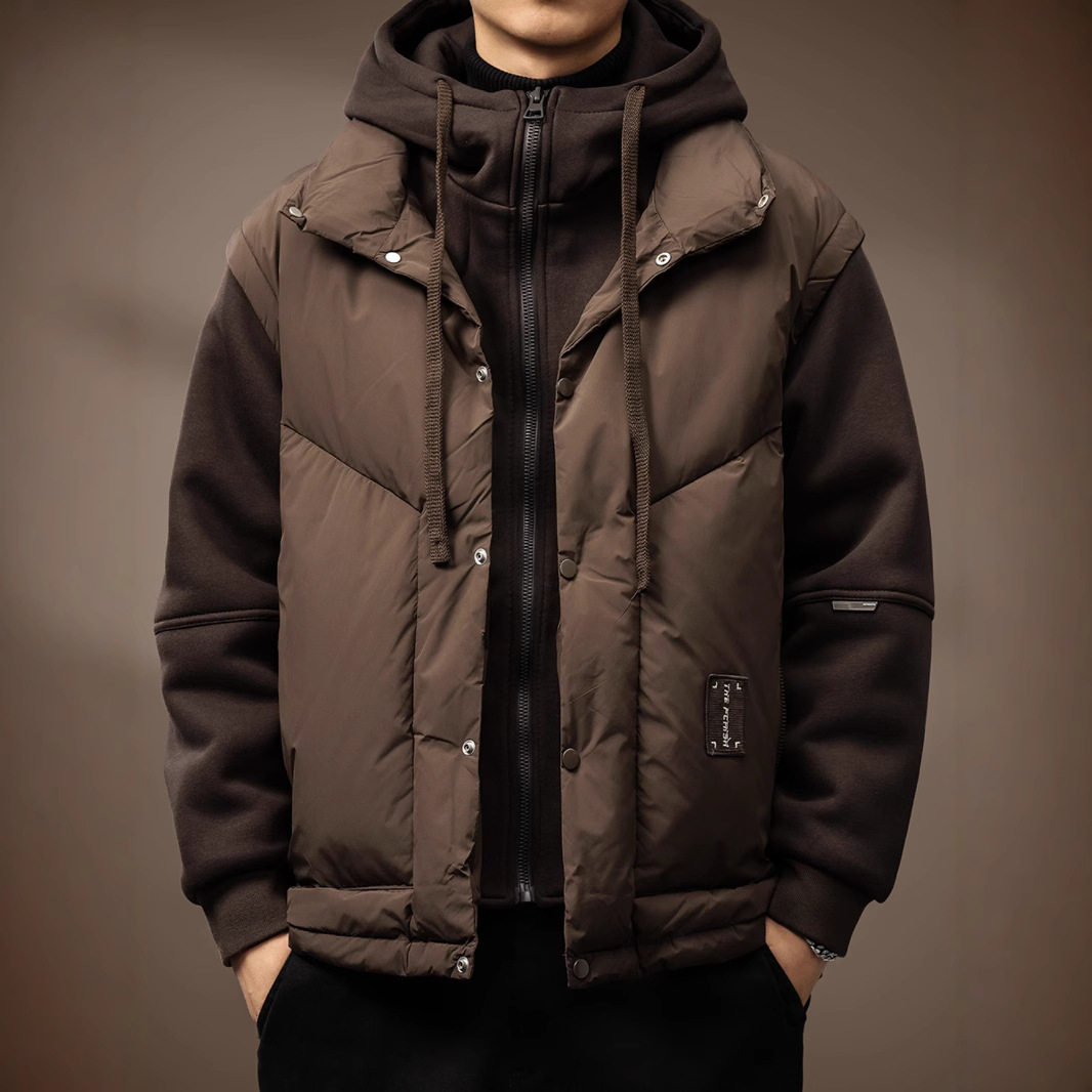 高端三合一工装羽绒服男款图片