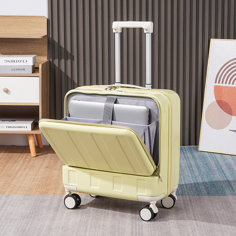 18寸充电拉杆箱前置开口旅行箱