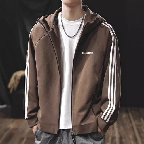 300g重磅三条杠男开衫卫衣