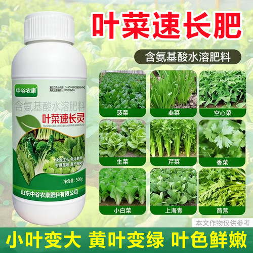 叶菜速长灵叶面肥绿叶增产水溶肥