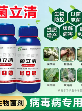 菌立清微生物菌剂白粉根腐枯黄灰霉病根腐病叶斑病农用杀菌剂通用