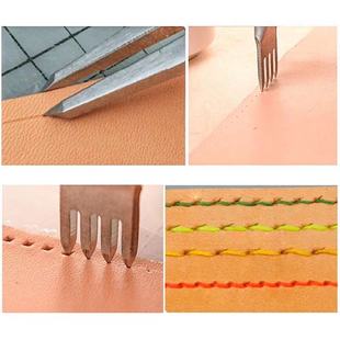 包邮 整套 6mm工具套装 优质白钢菱斩diy皮革手工皮艺打孔锋线3