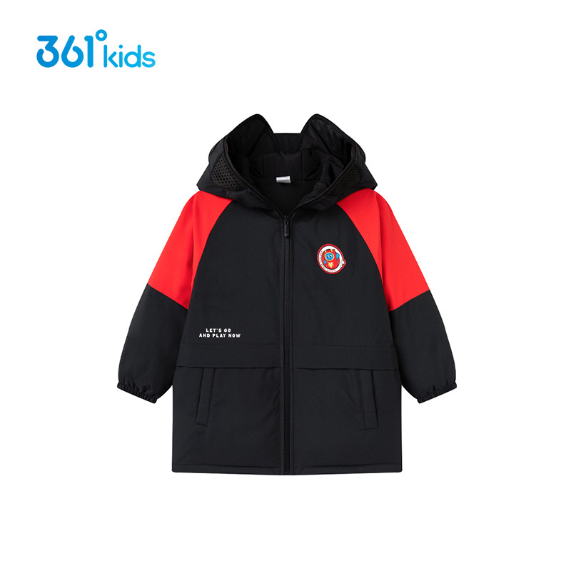 【商场同款】361童装男童长款羽绒服361度中小童连帽休闲外套