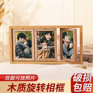 6寸创意相框摆台加洗照片简约六摆件三连组合桌面框架情侣打印加