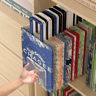 纸袋收纳神器奶茶袋收纳盒大容量分格放包装袋购物袋子整理置物架